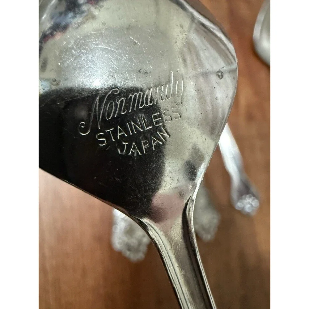NORMANDY Stainless Japan Vintage Floral Roses Replacements Fork Spoon Knife Lot